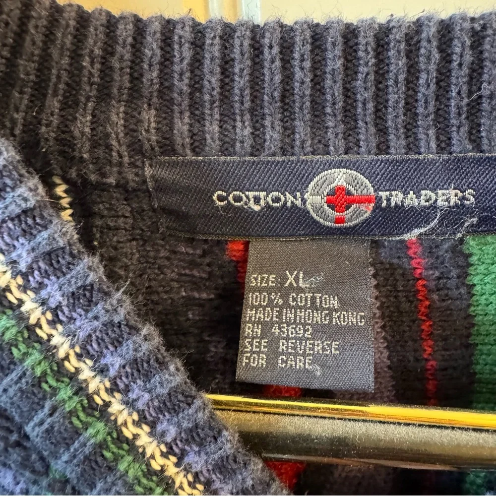 Cotton Traders XL Coogi Style Textured Sweater